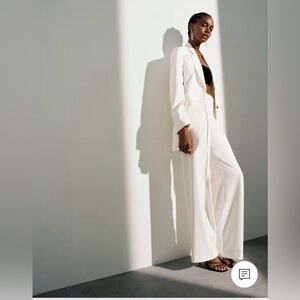 Mango white/off white suit size 12, worn once inseam 30 with 2 inch hem.